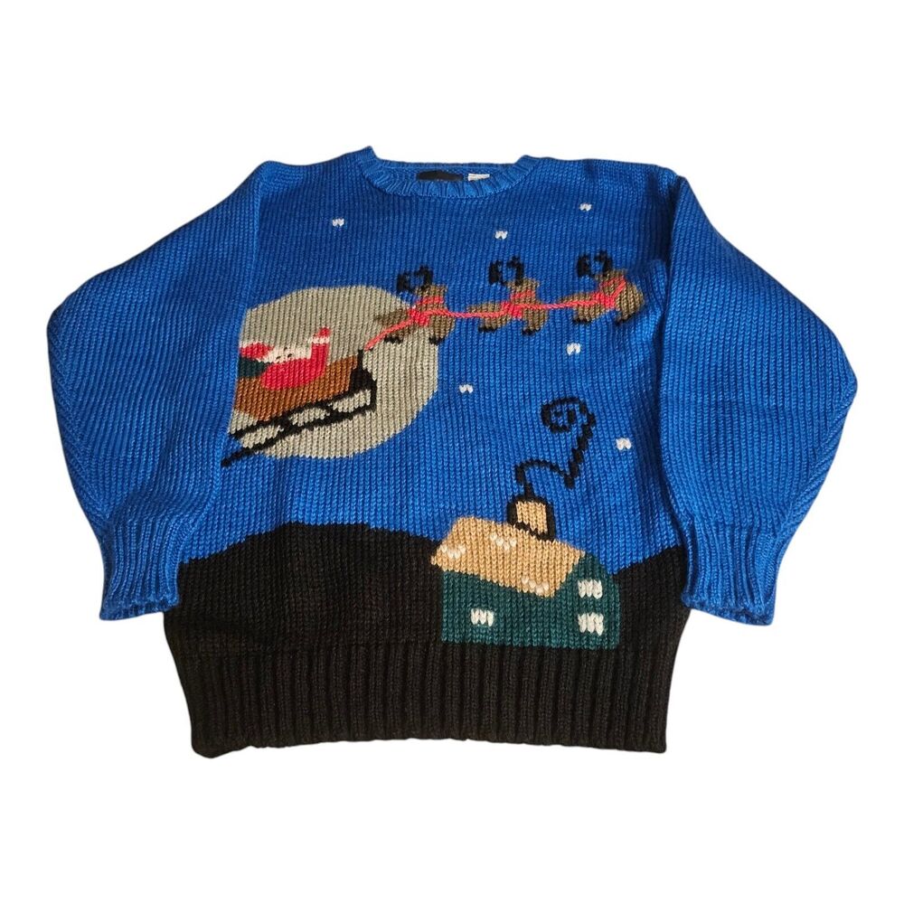 Vintage Hunters Run Large Christmas Ugly Sweater